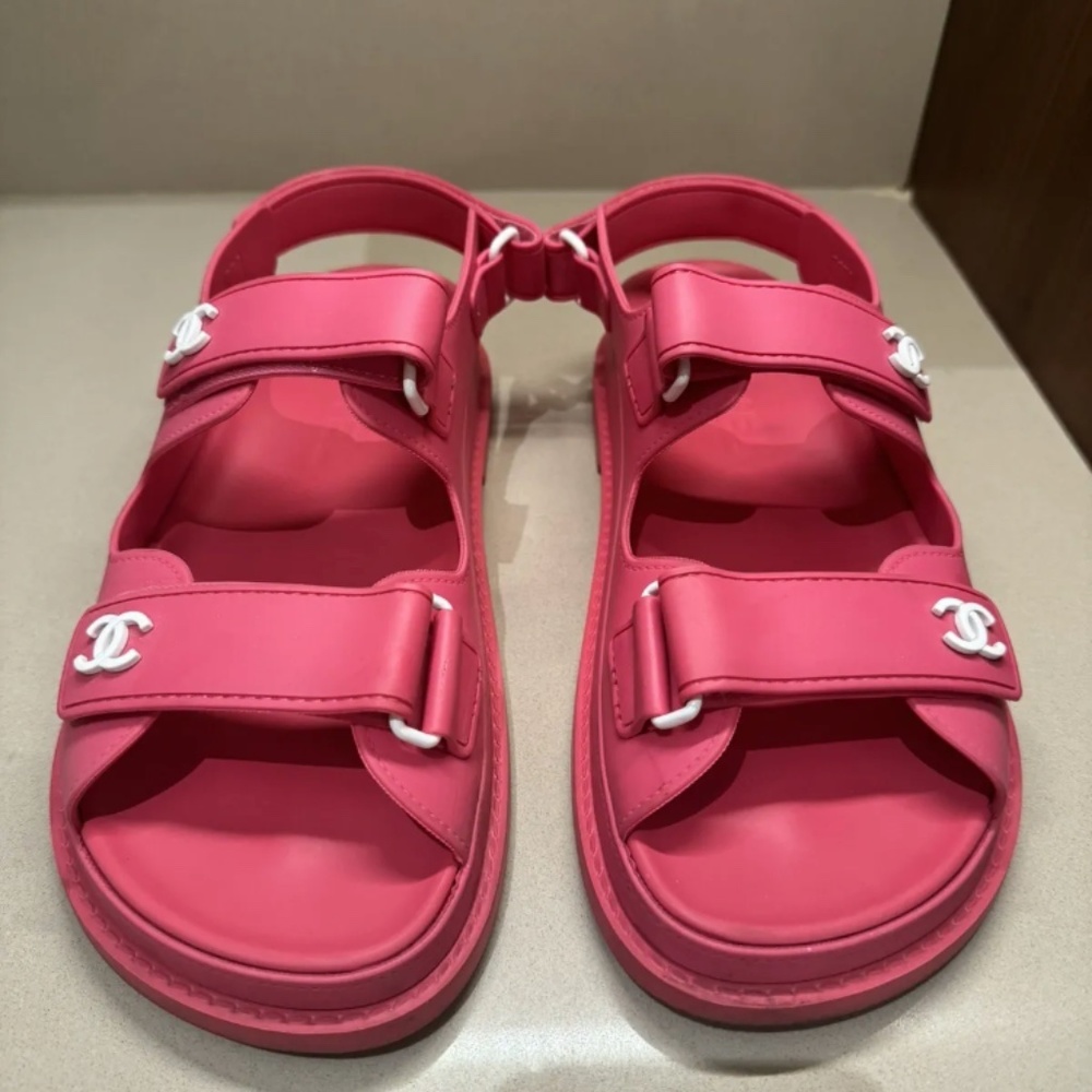 Pink Chanel Dad Sandals - Picture 7 of 11